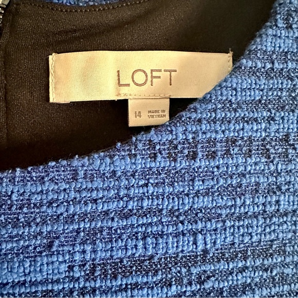 LOFT Blue Dress | Stretch Fabric | NWOT - Picture 3 of 7